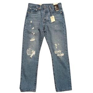 Levi's 501 Jeans NWT Womens 27 x 28  Skinny Denim Pants Ripped NEW $108